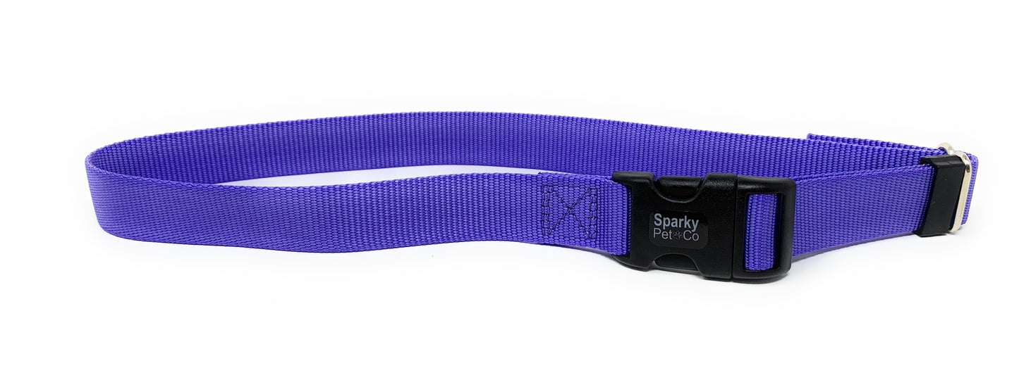 Sparky Pet Co  1" Solid Nylon Replacement Dog Collars for Remote Trainers - 14 Colors