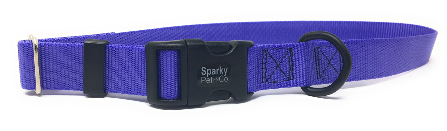 Sparky PetCo 1" Universal Clip-N-Go Adjustable Nylon Dog Collars (Variants)