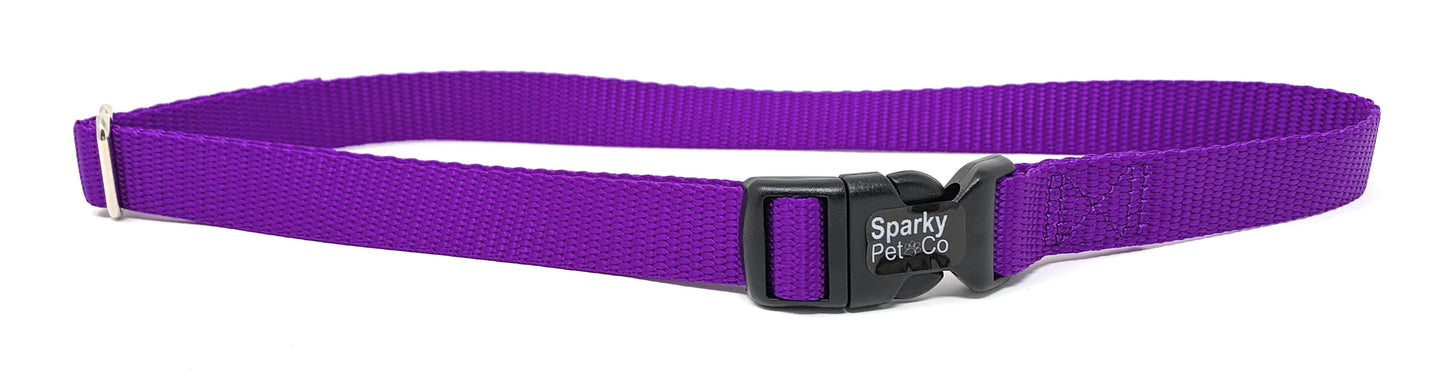 Sparky Pet Co  1" Solid Nylon Replacement Dog Collars for Remote Trainers - 14 Colors