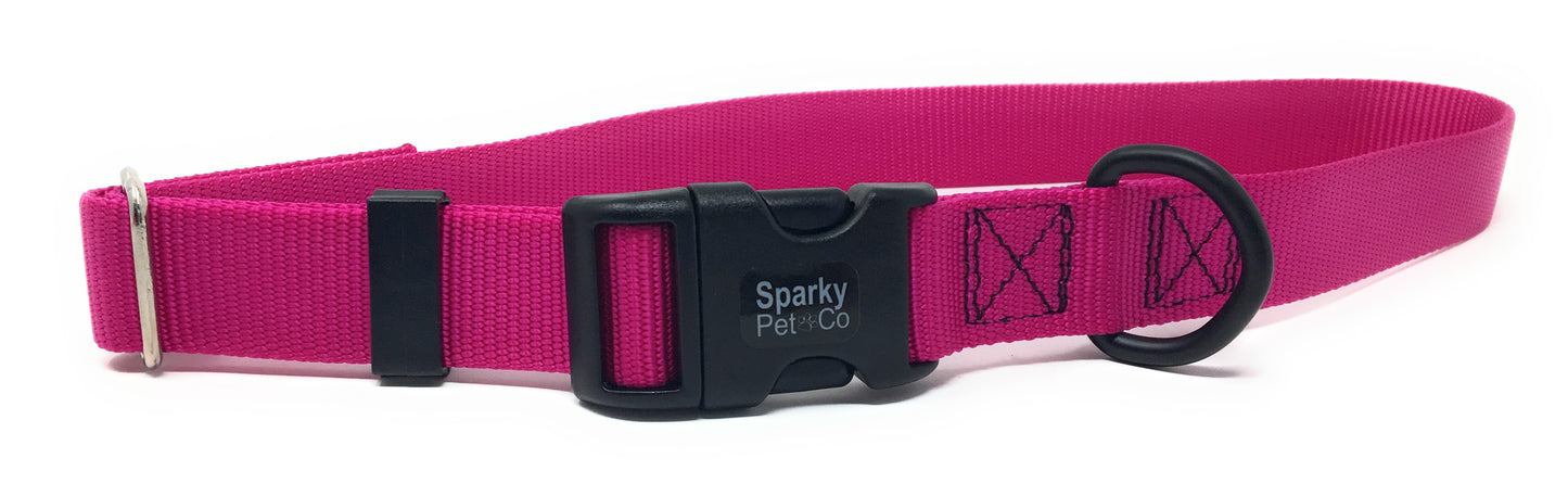 Sparky PetCo 1" Universal Clip-N-Go Adjustable Nylon Dog Collars (Variants)