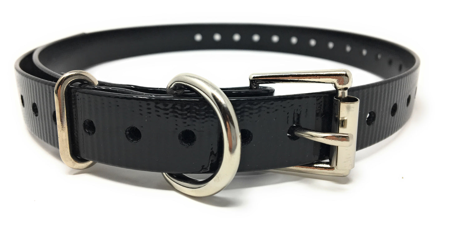 (2) Sparky Pet Co 3/4" - Black & Orange Roller Buckle High Flex Dog Strap