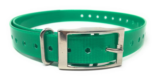 1 INCH Collar, Sq Buckle, High Flex Tri Tronics Compatible BY Sparky Pet Co - Green