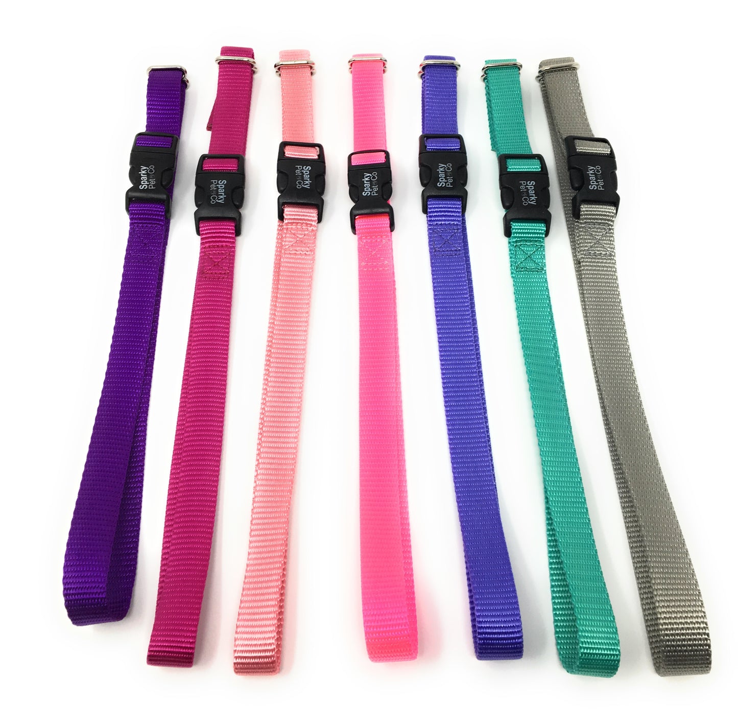 Sparky PetCo Universal Nylon 1" Solid Dog Straps for Remote Trainers - Light Pink