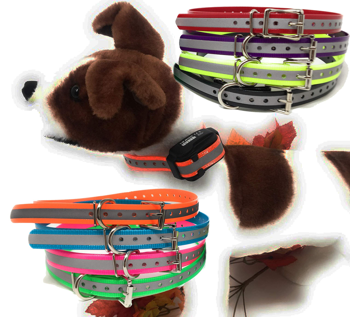 Sparky Pet Co High Flex Dogtra Compatible 3/4" Replacement Reflective Straps 8 Colors USA