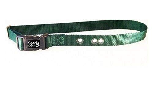 Sparky Pet Co Heavy Duty 1" Green 3 Hole Replacement Dog Strap, Green