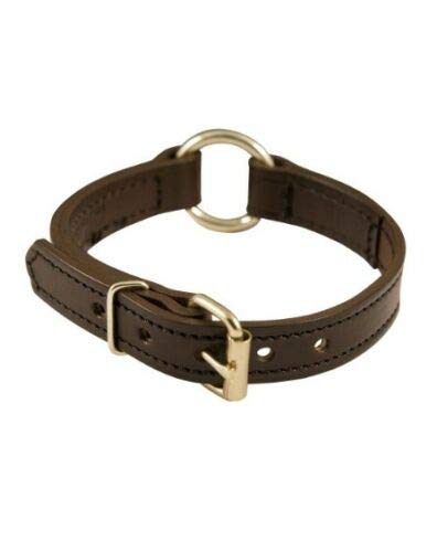 16" Brown Leather Center Ring 3/4? Dog Collar