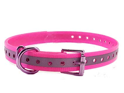 Sparky Pet Coco 3/4" Roller Buckle High Flex Reflective Pink Replacement Dog