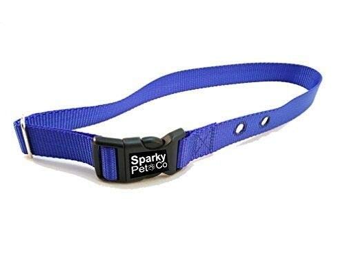 Sparky Pet Co Dog Fence Receiver Heavy Duty Replacement Strap 1", Blue 2 Hole