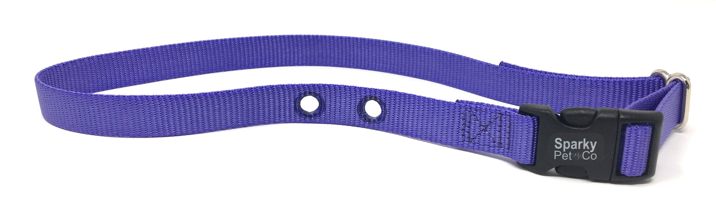 Sparky Pet Co 3/4" Nylon 2 Hole 1.25 Collars for Perimeter, Invisible Fence, Dog Watch, Pet Stop - 15 Colors