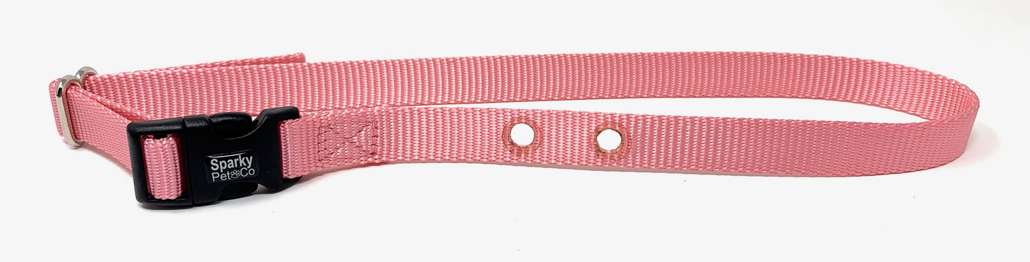 Sparky Pet Co 3/4" Nylon 2 Hole 1.25 Collars for Perimeter, Invisible Fence, Dog Watch, Pet Stop - 15 Colors