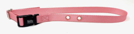 Sparky Pet Co - 3/4" Nylon Collars with 2 Holes - Spaced at 1.25" Apart - Light Pink