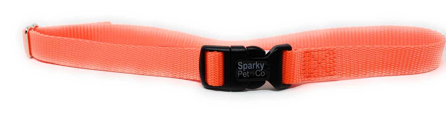 Sparky Pet Co 3/4" ECollar Replacement Strap Easy Release Buckle Solid Nylon (Variants)