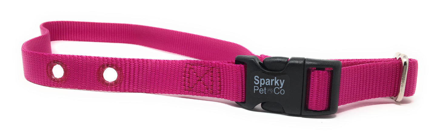 Sparky Pet Co 3/4" Nylon 2 Hole 1.25 Collars for Perimeter, Invisible Fence, Dog Watch, Pet Stop - 15 Colors