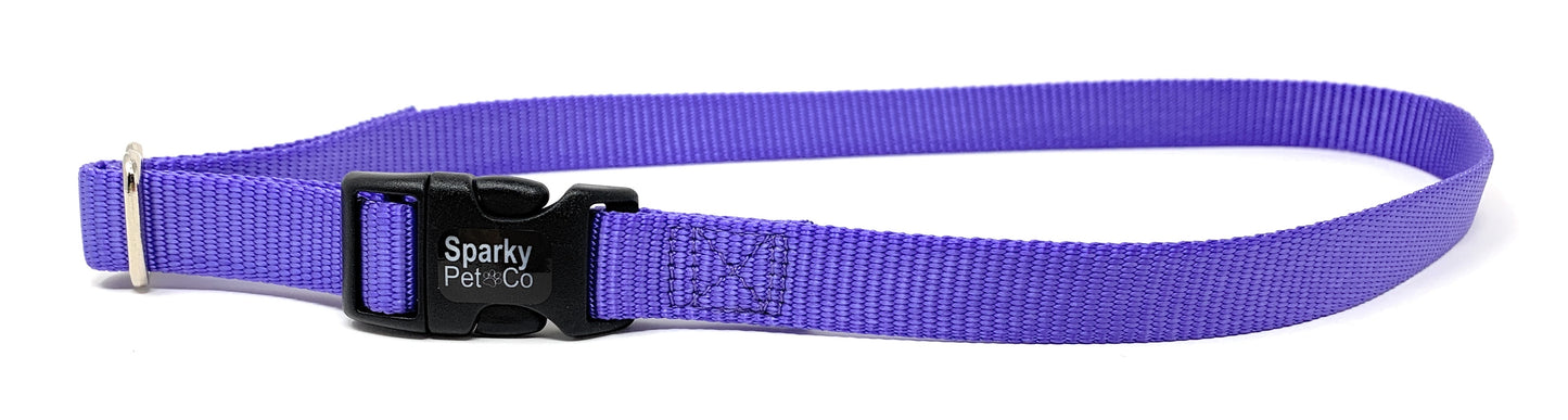 Sparky Pet Co 3/4" ECollar Replacement Strap Easy Release Buckle Solid Nylon (Variants)