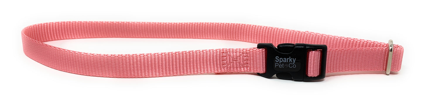 Sparky Pet Co ECollar Replacement Strap Easy Release Buckle Solid Nylon 3/4" x 31" - 11 Colors