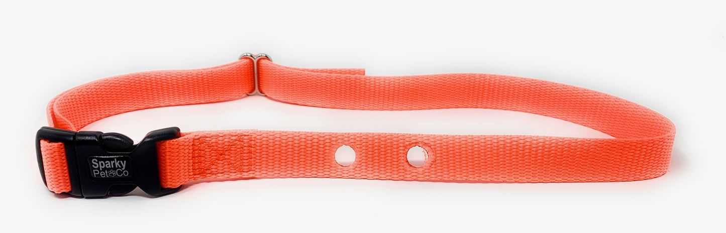 3/4" Universal Nylon Dog Fence PetSafe Dogtra SportDog E Collar 2 Hole 1.25" - Orange