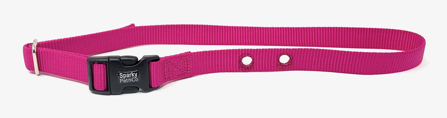 Sparky Pet Co Dog Fence Receiver Heavy Duty Replacement Dog Strap 3/4" Nylon 2 Hole 1.25 - 15 Colors