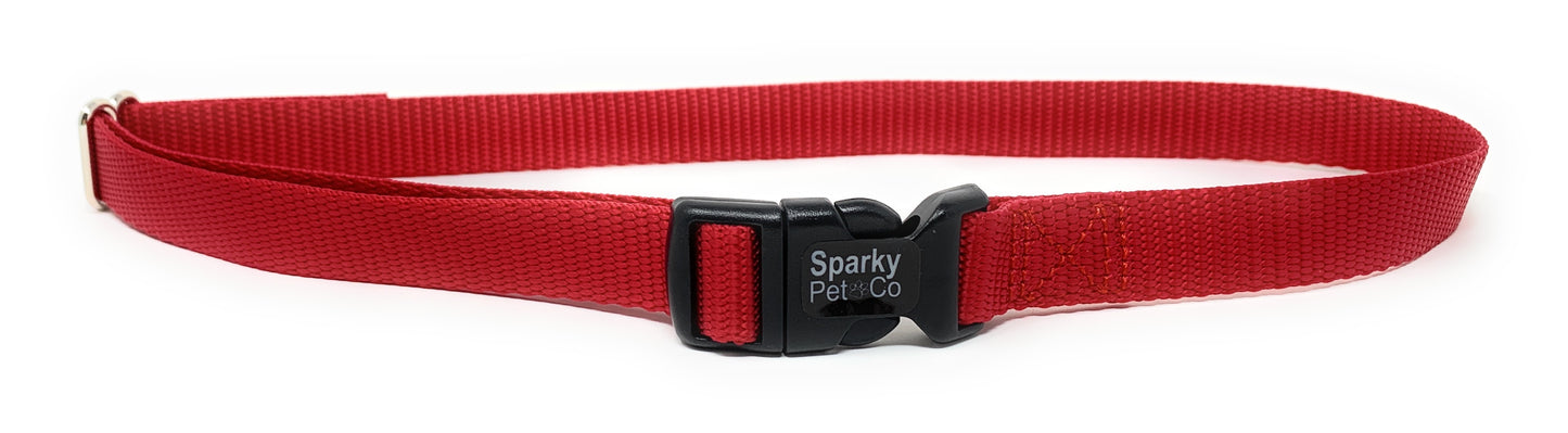 Sparky Pet Co 3/4" ECollar Replacement Strap Easy Release Buckle Solid Nylon (Variants)