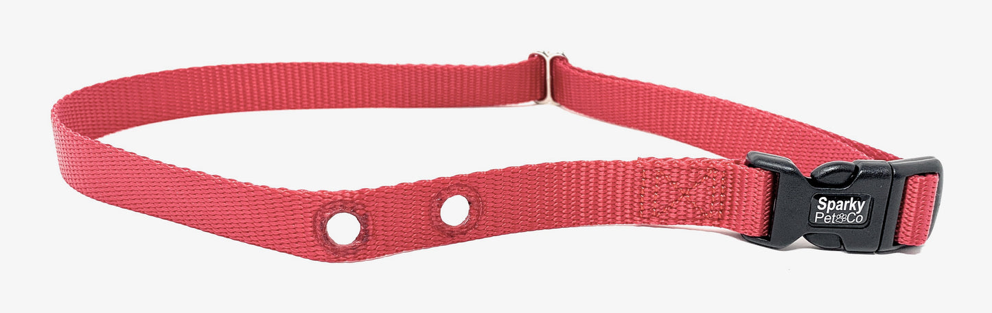 (2) - 3/4" Nylon Replacement Universal 2 Hole 1.25" Straps NEW - Black and Red