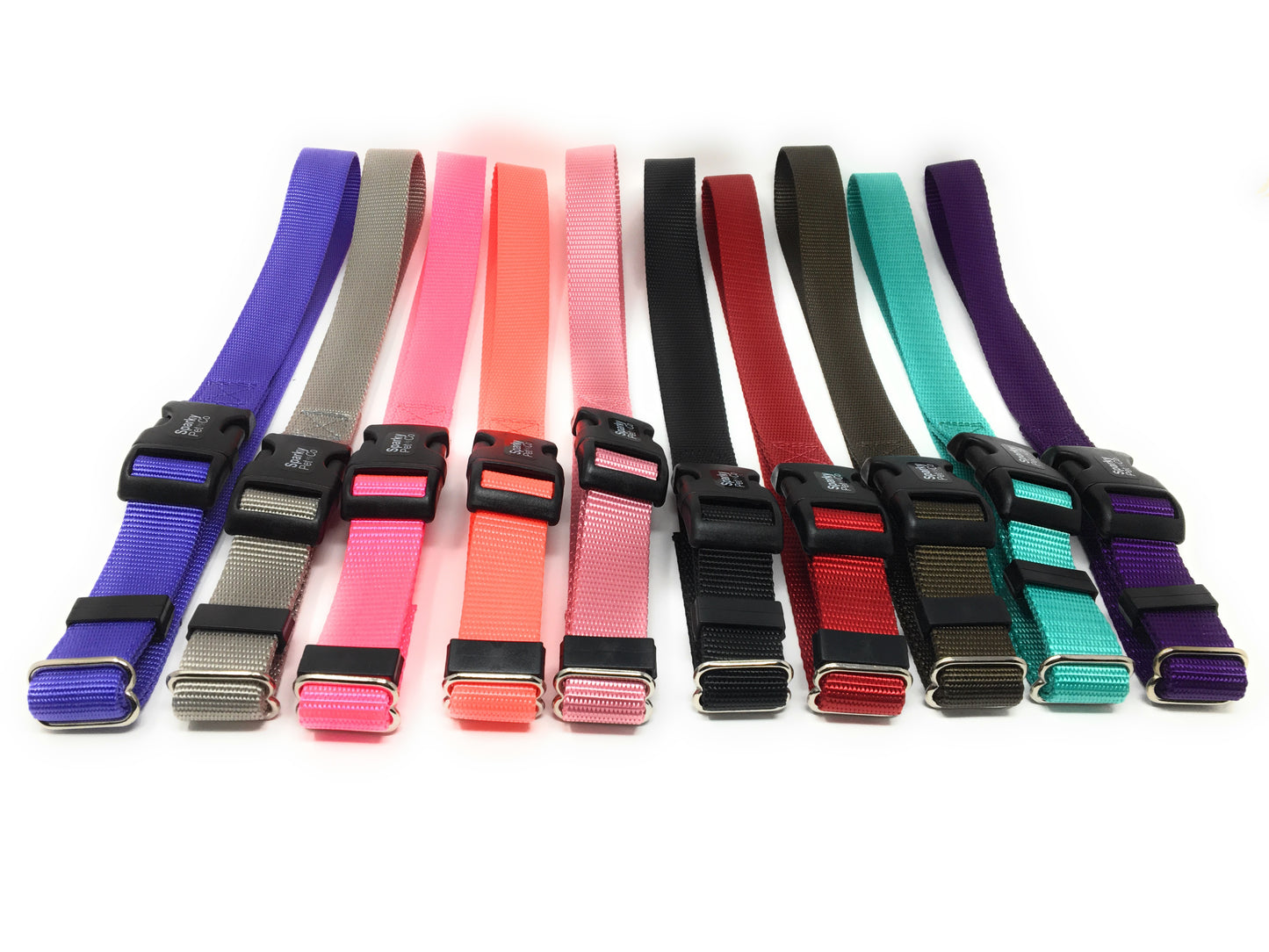 3/4"  SOLID Nylon  Replacement Universal  No Hole  Dog Strap  Collars