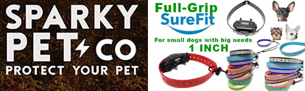 Sparky Pet Co Small Dog GPS Ecollar, 1" Wide Adjustable Neck Replacement, Multi