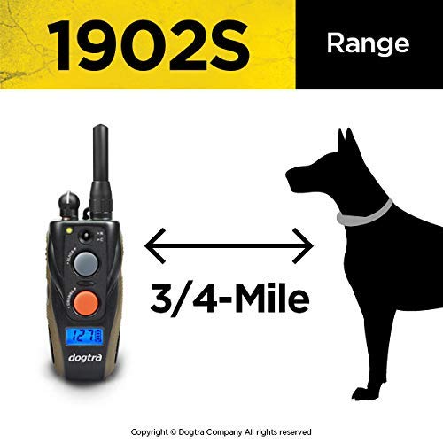 Dogtra 1902S Two Dog Remote Training Collar - 3/4 Mile Range, Rechargeable,