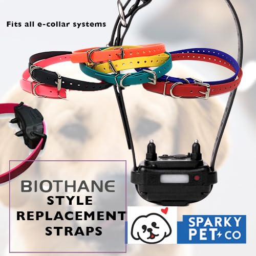 Sparky Pet Co Genuine Biothane 3/4" Replacement Straps - 5 Colors (Orange)