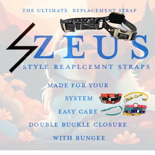 Zeus ECollar Replacement Strap Biothane Bungee Biot Double Buckle Metal Clasp 1"x 30"Pink