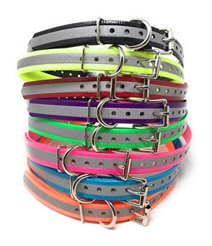 Sparky Pet Co High-Flex 3/4 Roller Buckle Reflective Replacement Collars (Neon