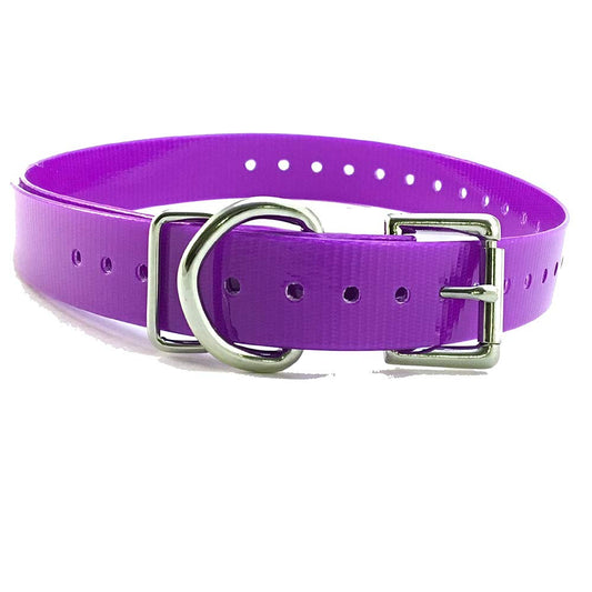 1' Purple Roller Buckle High Flex Replacement Strap for Garmin Dogtra E Collar Systems