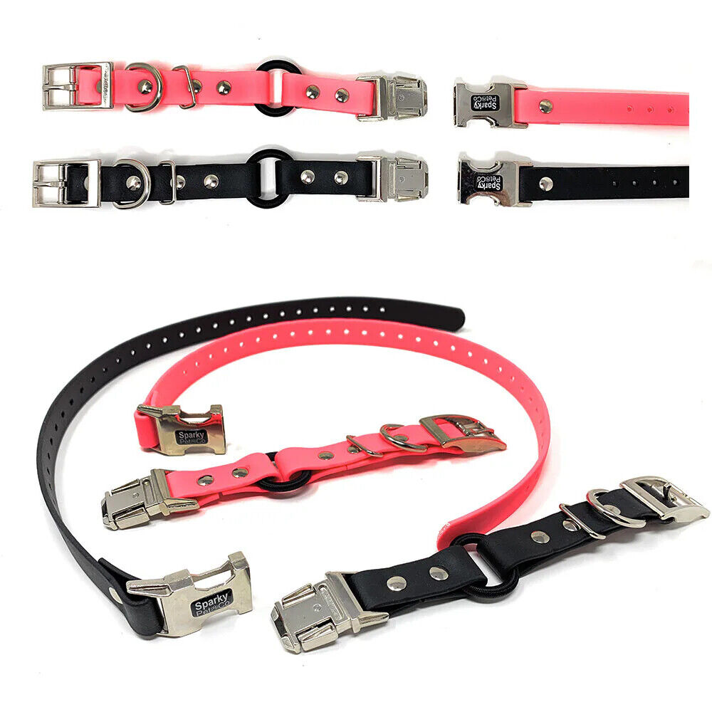 Sparky Pet Co - 1" Zeus Biothane ECollar Replacement Strap - Bungee Loop Dog Collar