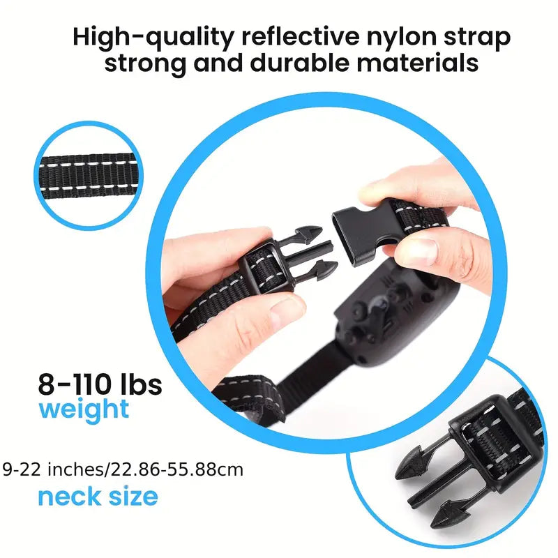 Sparky Pet Co 3/4" Collar Compatible Nylon Double Buckle Quick Snap - Black