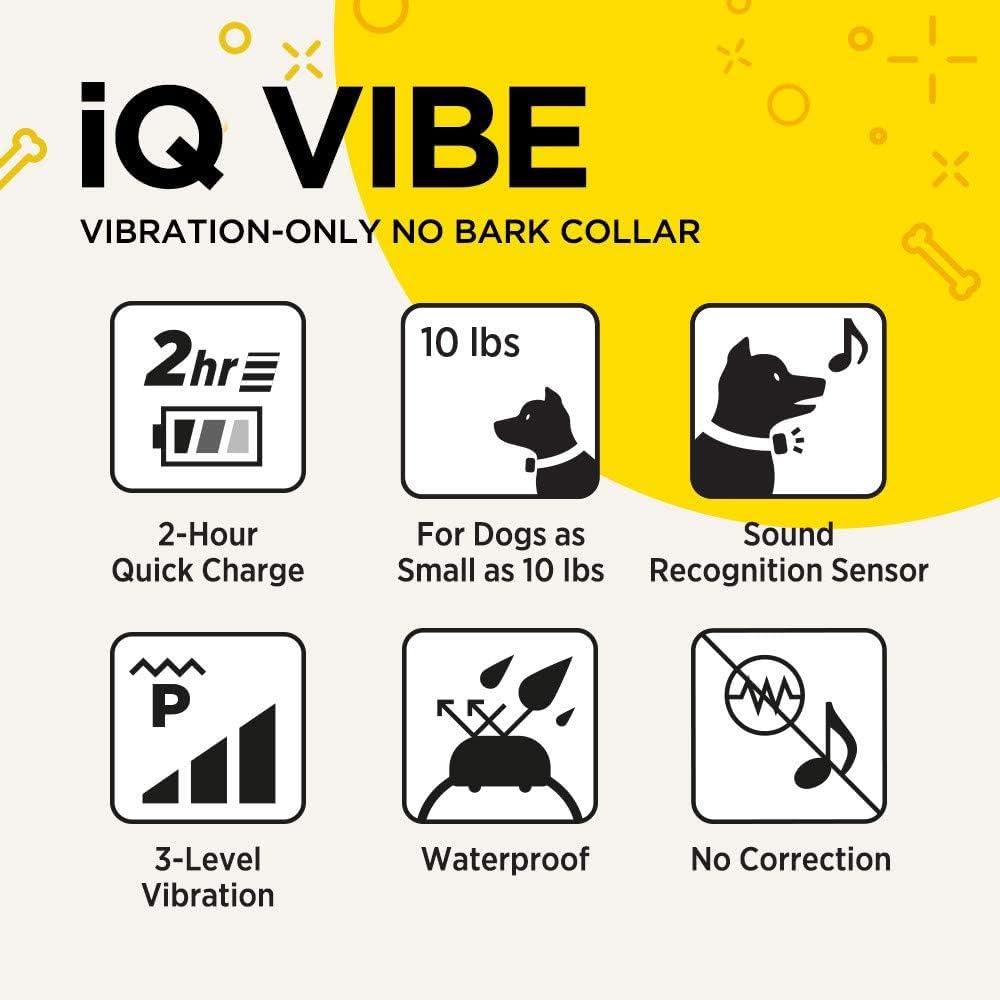 Dogtra iQ Vibe Vibration Only No Bark Collar Rechargeable Waterproof Compact