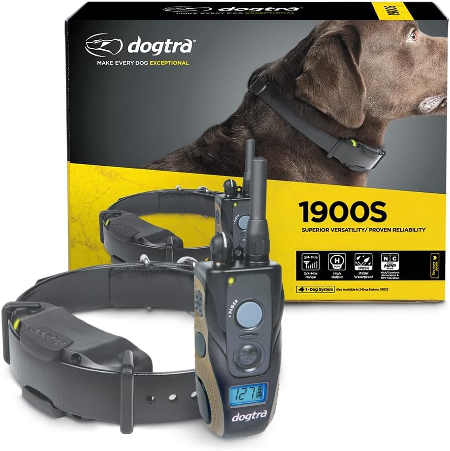 Dogtra 1900S Ergonomic 3/4-Mile IPX9K Waterproof High-Output Remote Dog Training