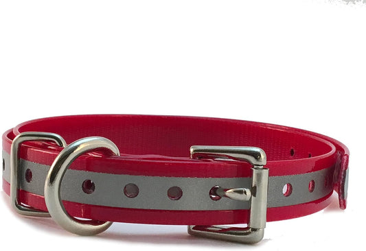 Sparky Pet Co 3/4" Replacement Reflective Red Roller Buckle High Flex Dog Strap