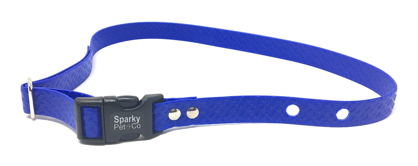 Sparky Pet Co 1" 2 Hole 1.25" Biothane Universal Supple Bone Embossed Dog Strap