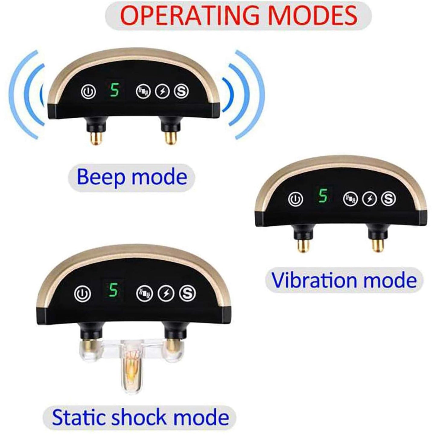 Dog Bark Collar - No Shock Vibration and Sound Stop Barking Collar for Dogs - 7 Level Sensitivities Anti Bark Collar - Humane Dog Barking Control, Ultrasonic Sound (Orange)