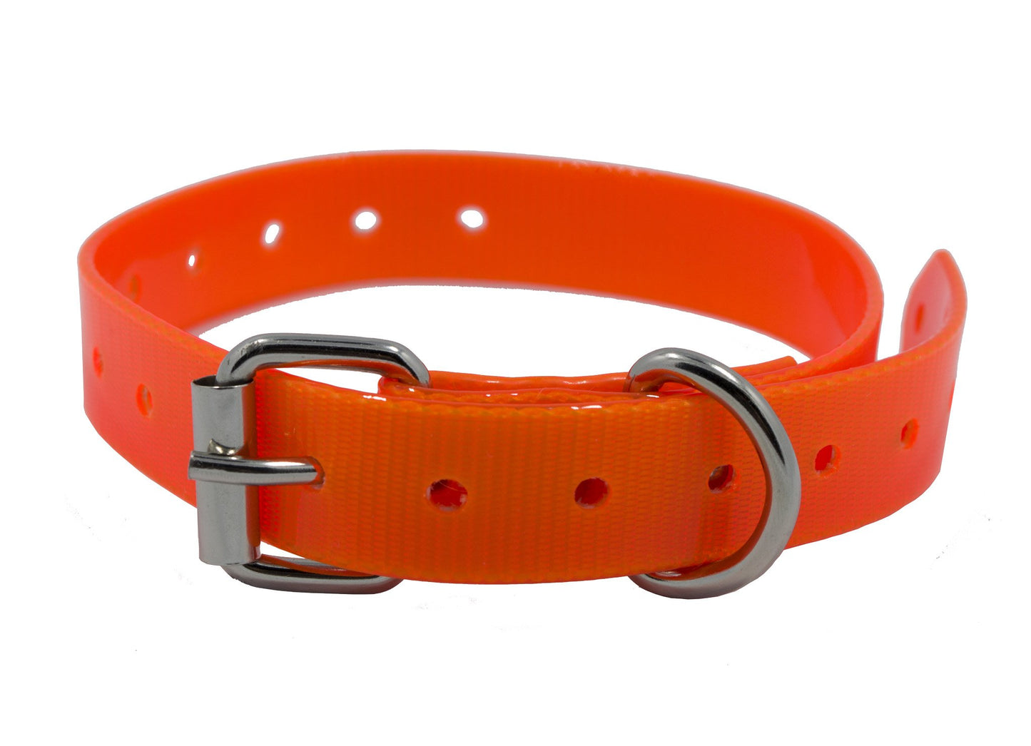 Sparky Pet Co 3/4" X 30" High Flex Square Buckle Dog Collars for E Collar Systems - ORANGE