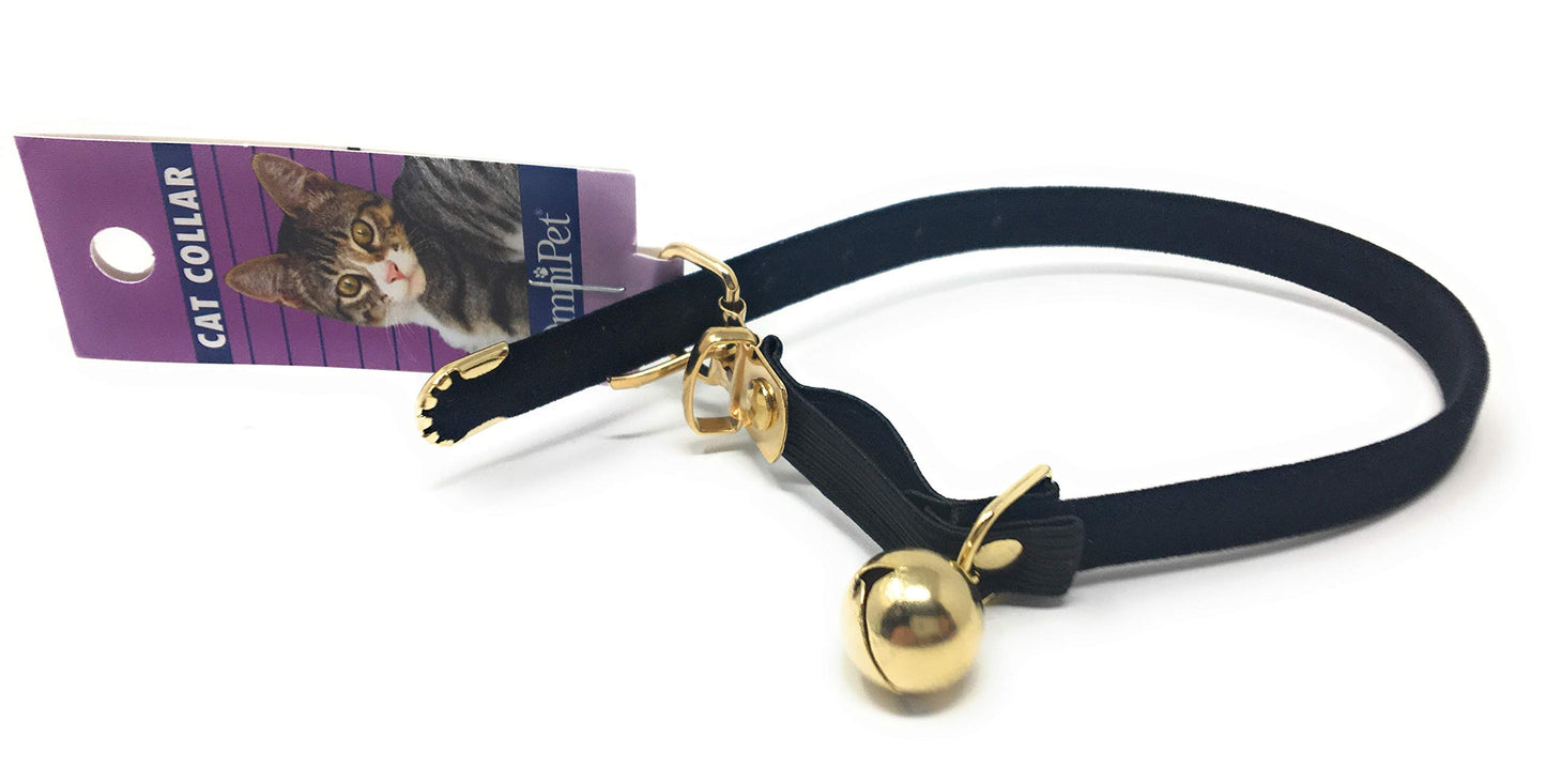 Leather Brothers 3/8" Omni 9-11" CAT Safety Escape Collar with Gold Bell