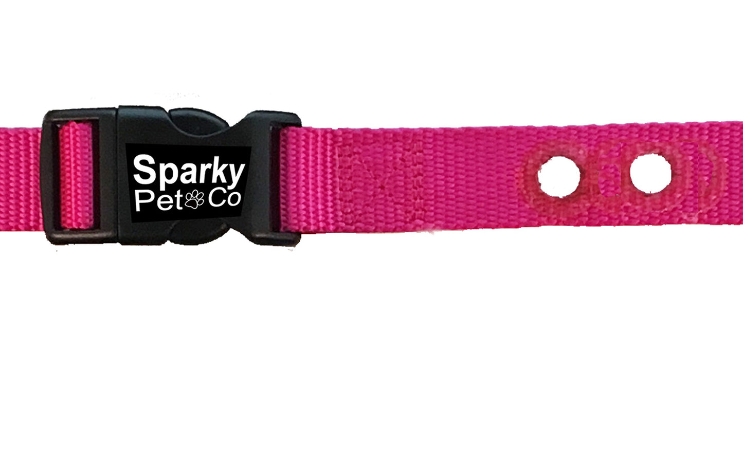 Sparky PetCo Small Raspberry Pink Heavy Duty 3/4" Nylon Replacement Strap 2 Hole