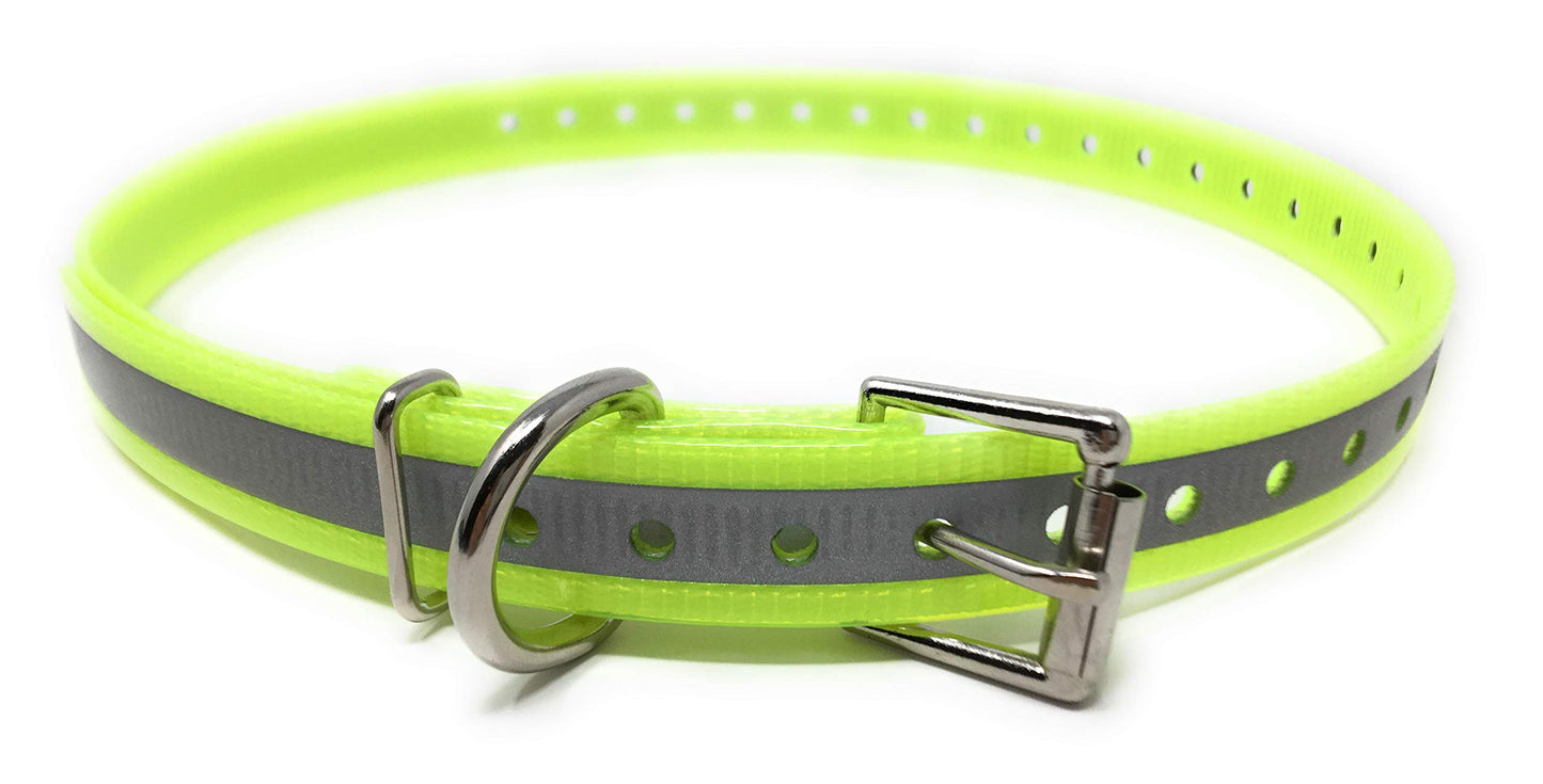 E-CollarReplacement Strap for Dogtra 3/4" Training Bark Shock Electric High Flex Reflective Yellow