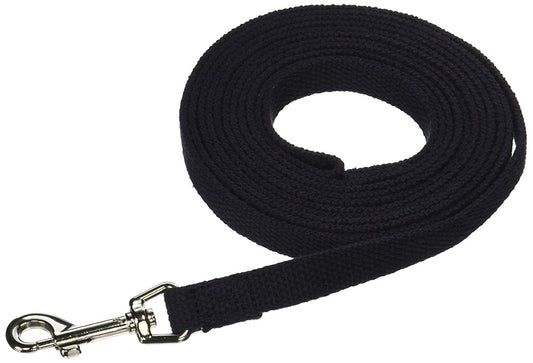 OmniPet Kool Kotton Professional 6,10 or 15 Feet Training Dog Lead, Black