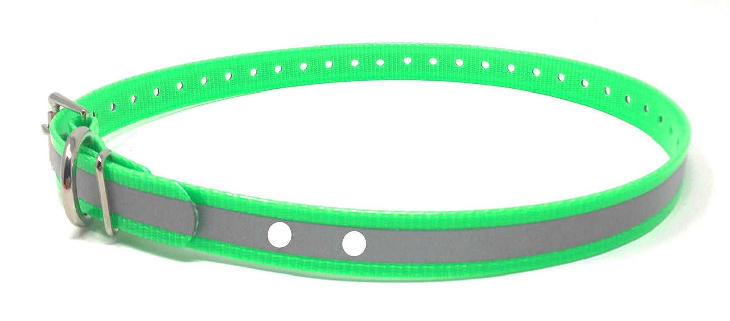 3/4" 2 Hole 1.25" Dog High-Flex 3/4 Reflective Roller Buckle Replacement Strap