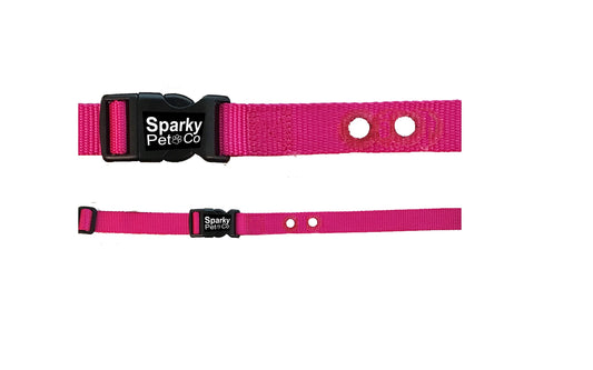 Sparky Pet Co RFA 41Compatible 1" Universal Raspbery Pink Nylon 2 Hole 1.25"