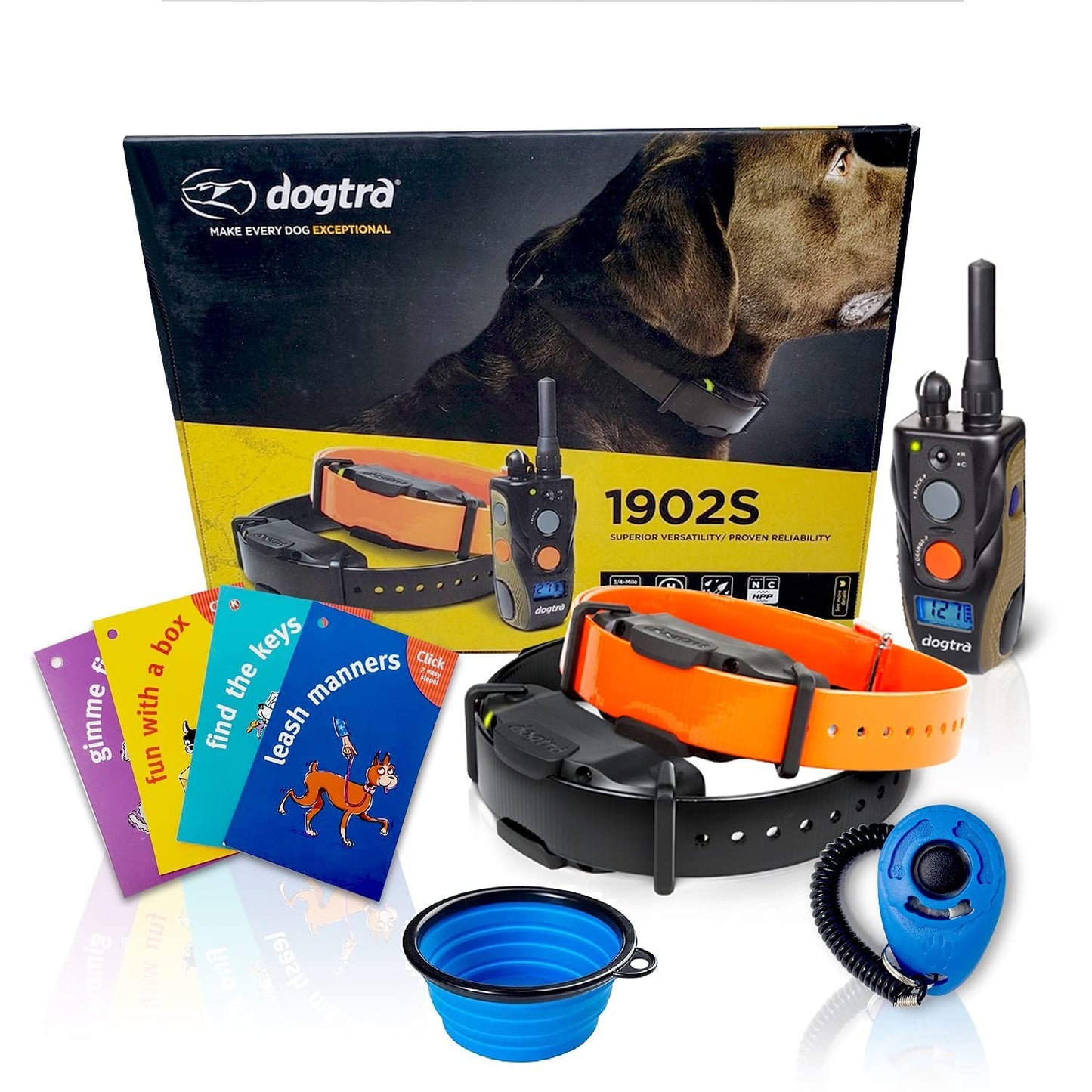 Dogtra 1902S Two Dog Remote Training Collar - 3/4 Mile Range, Rechargeable,