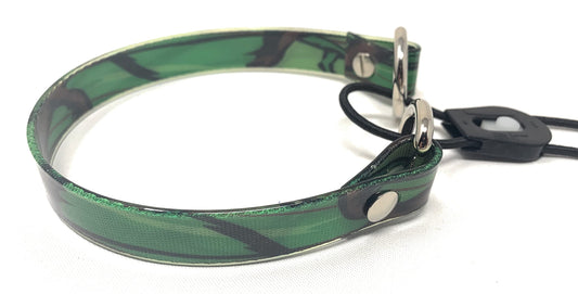 1" Green Camo High Flex Bungee Surefit Quick On/Off Full Grip E Collar Strap Dogtra