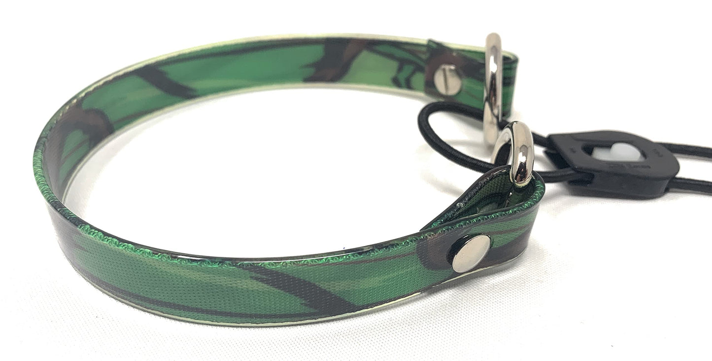 Sparky Pet Co - 3/4" Surefit ECollar Strap - Bungee Dog Collar - Waterproof - Green Camo