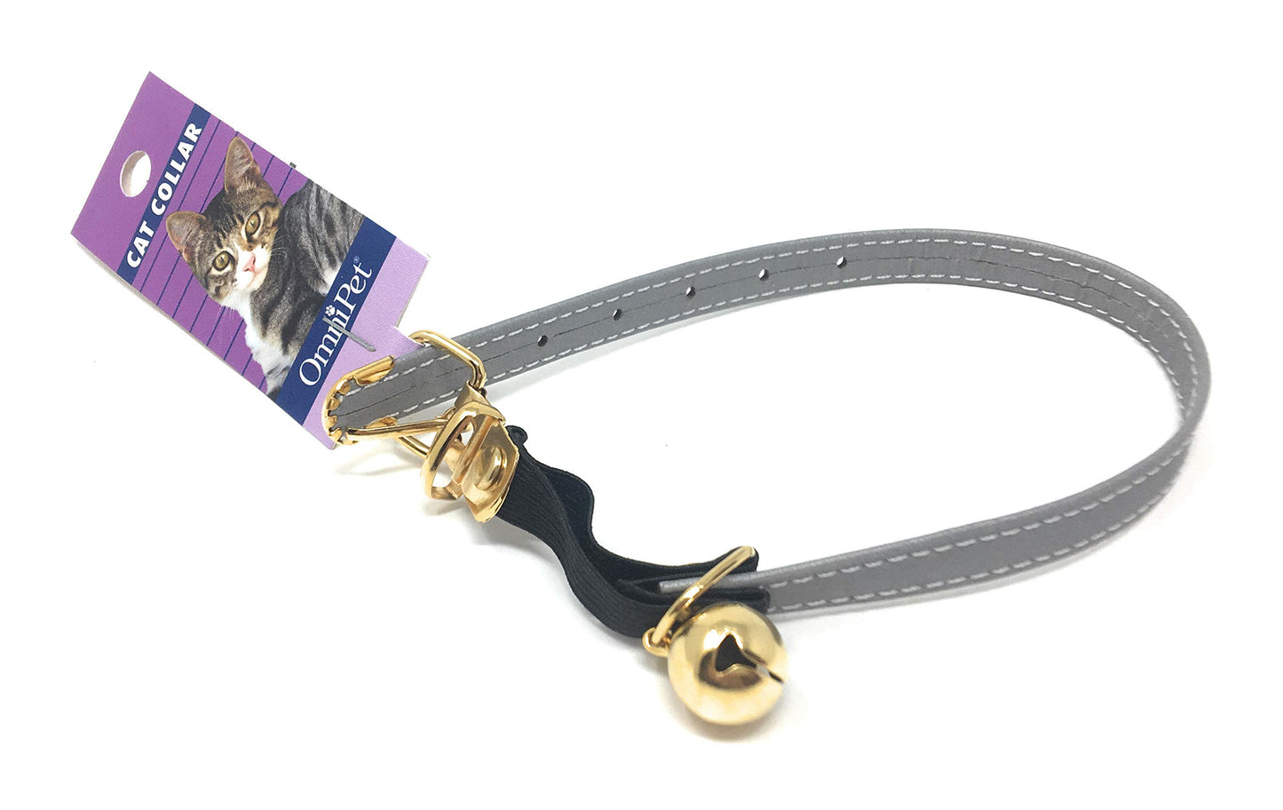 Leather Brothers 3/8" Omni 9-11" CAT Safety Escape Collar with Gold Bell