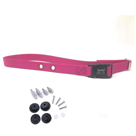 Sparky Pet Co RFA 41 Nylon Receiver Replacement Strap and RFA 529 Kit, Raspberry