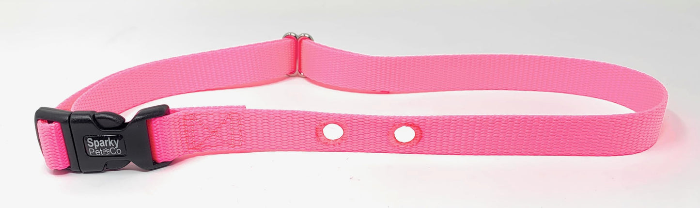 Sparky Pet Co 3/4" 2 Hole Nylon Replacement Receiver Strap 1.25, Pink